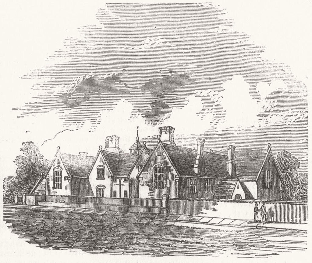 KENT. Deal new Parochial Schools 1853 old antique vintage print picture